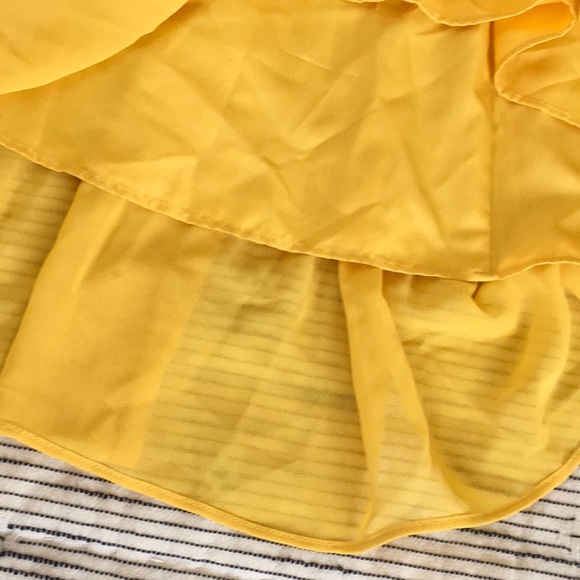 A New Day Yellow Gold Pleated Skirt M - Picture 3 of 6